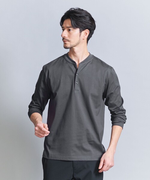 tシャツ 「WEB限定 WARDROBE SMART」クリア ガスコットン ヘンリーネック カットソー「抗菌・防臭」 メンズ | BEAUTY＆YOUTH UNITED ARROWS