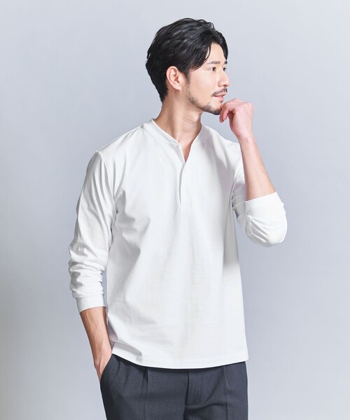 tシャツ 「WEB限定 WARDROBE SMART」クリア ガスコットン ヘンリーネック カットソー「抗菌・防臭」 メンズ | BEAUTY＆YOUTH UNITED ARROWS | 06