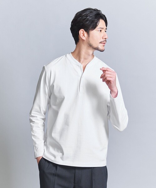 tシャツ 「WEB限定 WARDROBE SMART」クリア ガスコットン ヘンリーネック カットソー「抗菌・防臭」 メンズ | BEAUTY＆YOUTH UNITED ARROWS | 08