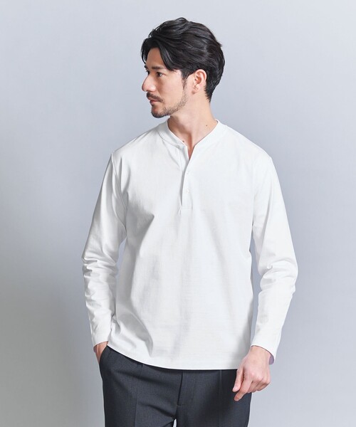 tシャツ 「WEB限定 WARDROBE SMART」クリア ガスコットン ヘンリーネック カットソー「抗菌・防臭」 メンズ | BEAUTY＆YOUTH UNITED ARROWS | 09