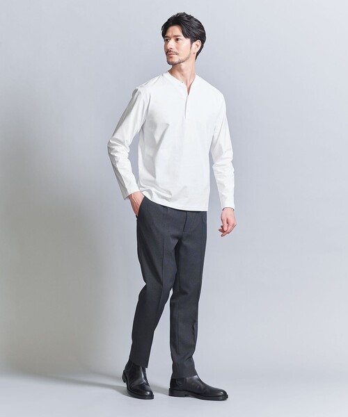 tシャツ 「WEB限定 WARDROBE SMART」クリア ガスコットン ヘンリーネック カットソー「抗菌・防臭」 メンズ | BEAUTY＆YOUTH UNITED ARROWS | 10
