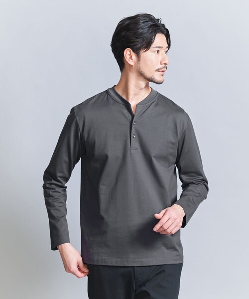 tシャツ 「WEB限定 WARDROBE SMART」クリア ガスコットン ヘンリーネック カットソー「抗菌・防臭」 メンズ | BEAUTY＆YOUTH UNITED ARROWS | 13