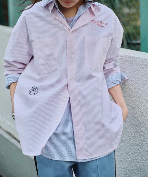 Nilway ワンポイント花刺繍長袖シャツ | AND DAY 公式サイト