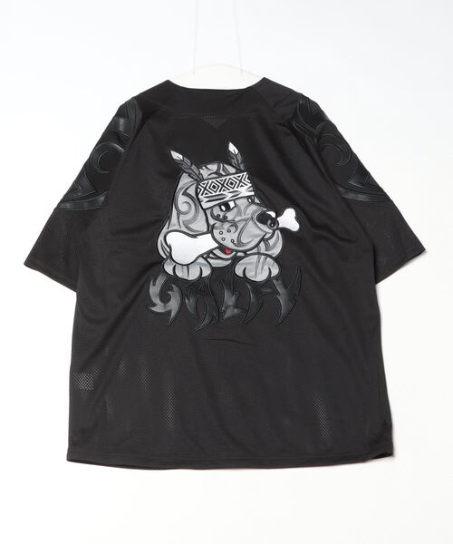 完売品】日本ストリートブランド ガルフィー 部族長 メッシュシャツ