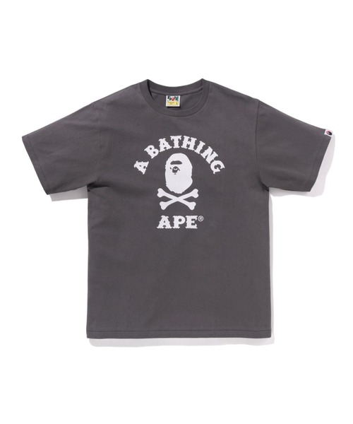 ab6ix ペンミ グッズ 帽子 Tシャツ A BATHING APE tシャツ CROSSBONE COLLEGE TEE メンズ