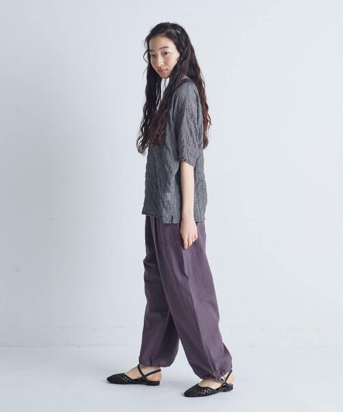 conges payes ADIEU TRISTESSE ブラウス シャツ シャーリングT