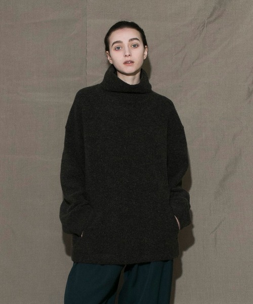 「my beautiful landlet」 長袖ニット 0 ブラック メンズ_画像2