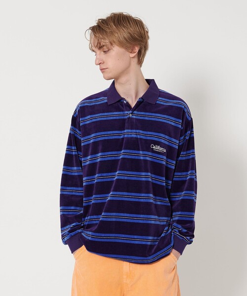 ノースフェイス PL Rugby Sweatshirt スウェットポロ 紺 XL