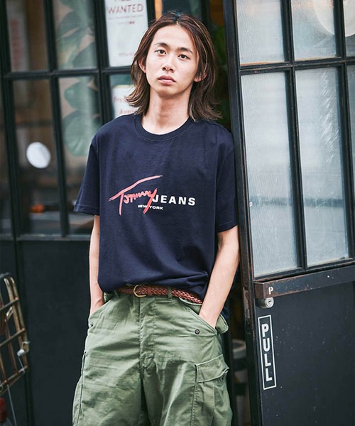 TOMMY JEANS（トミー・ジーンズ） tシャツ レギュラーシグネチャーロゴ