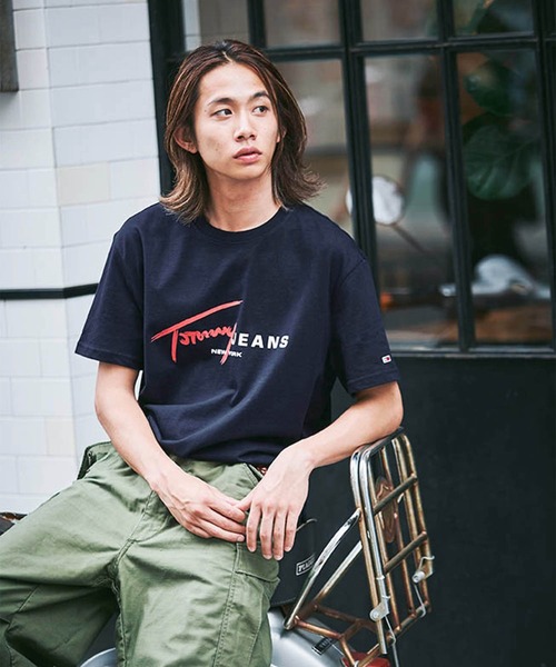 TOMMY JEANS（トミー・ジーンズ） tシャツ レギュラーシグネチャーロゴ