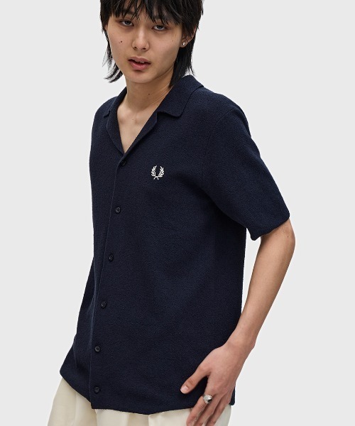 FRED PERRY ポロシャツ Revere Collar Knitted Polo Shirt