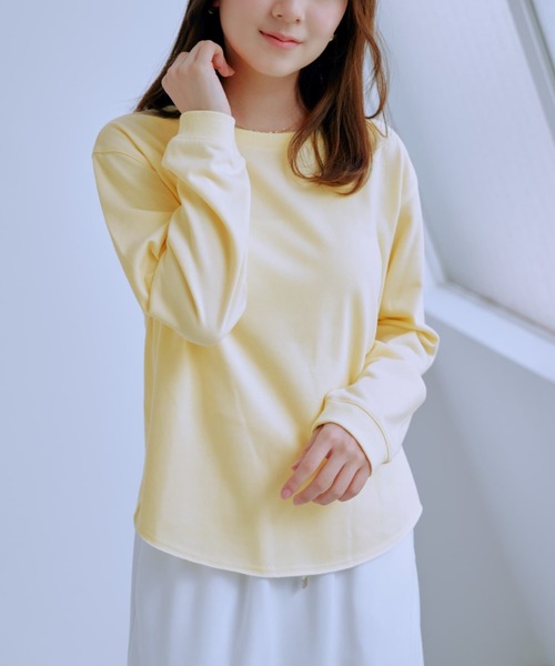 トレーナー スウェット カットアウトライトスウェットロンT 「低身長・小柄女性」 レディース トレーナー スウェット カットアウトライトスウェットロンT 「低