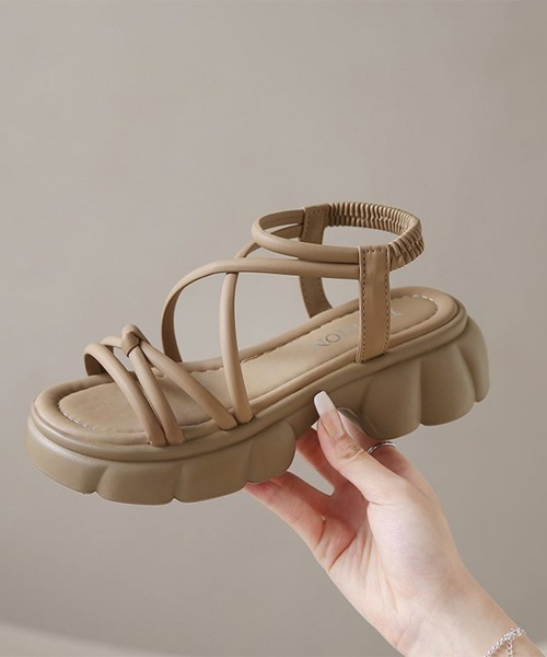 miniministore（ミニミニストア） 厚底 サンダル クロスストラップ