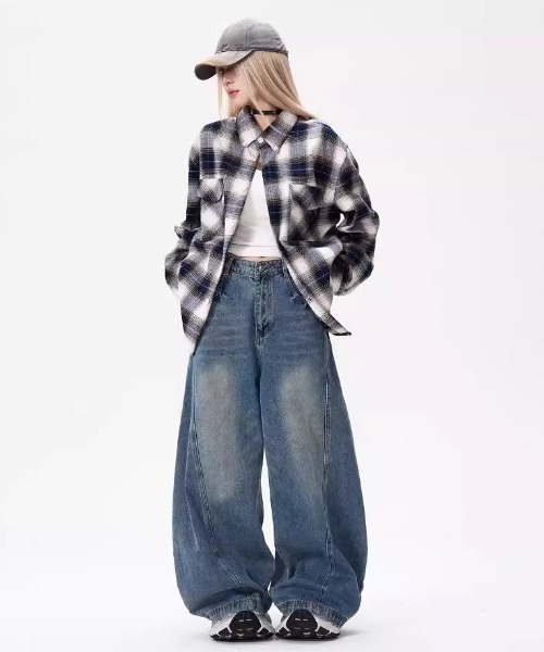 新品未使用　WILLFULLY ルーズデニムパンツ lilful ジーンズ デニム デニムパンツ スーパーワイド ルーズ