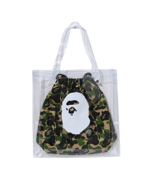 A BATHING APE トートバッグ ABC CAMO CLEAR TOTE BAG メンズ