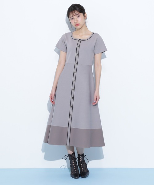 JILL by JILL STUART フレアニットワンピース S ジャガードニットフレアワンピース | JILL by JILL STUART（ジル