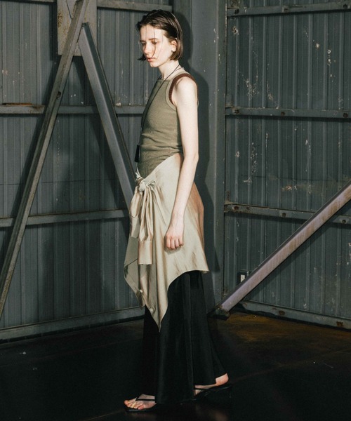 CREDONA（クレドナ） スカート ACETATE LINEN SATIN SKIRT/アセテート