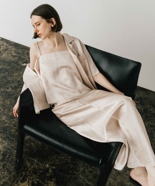 CREDONA（クレドナ） スカート ACETATE LINEN SATIN SKIRT/アセテート
