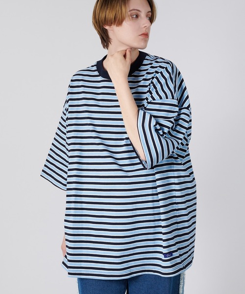 「ONCILY」 半袖Tシャツ MEDIUM ブルー メンズ