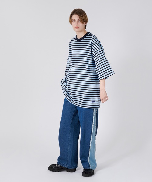 「ONCILY」 半袖Tシャツ MEDIUM ブルー メンズ