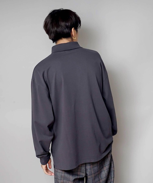 「UNIIT」 長袖Tシャツ MEDIUM チャコールグレー メンズ