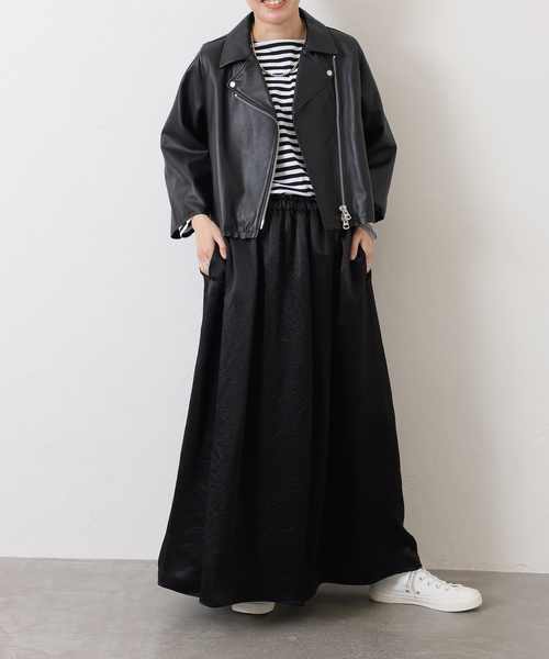 JOURNAL STANDARD LUXE スカート ヴィンテージサテン ギャザー