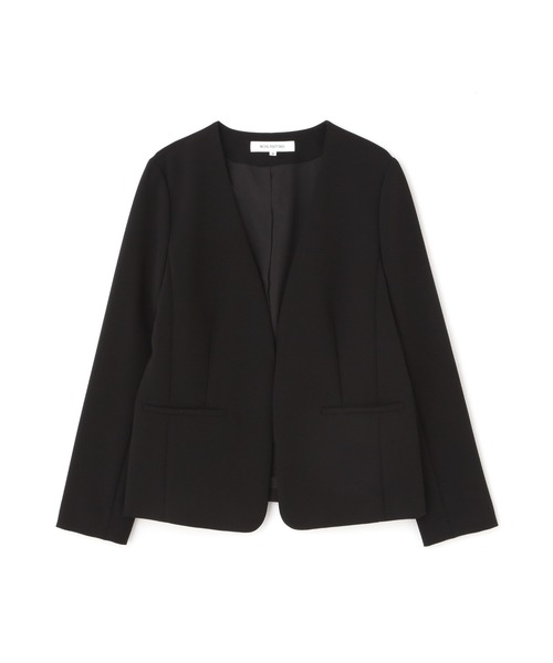 「NATURAL BEAUTY BASIC」 ノーカラージャケット SMALL ブラック レディース