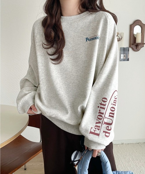 6 トレーナー スウェット 「6(ROKU)」ダメージ ペイント スウェット