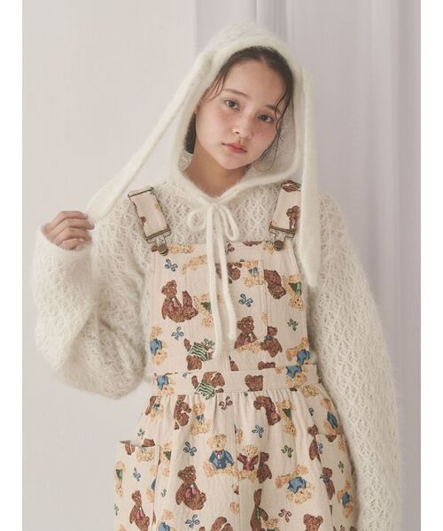 ニット セーター rabbit lace knit tops レディース