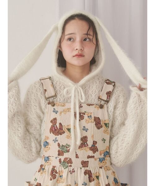merry jenny ニット セーター rabbit lace knit tops レディース