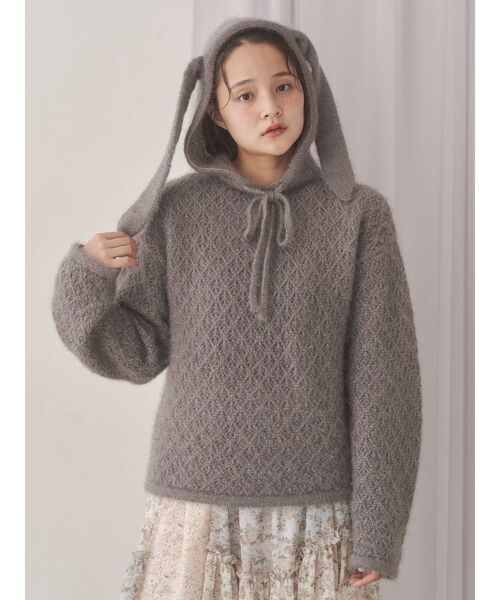 merry jenny ニット セーター rabbit lace knit tops レディース
