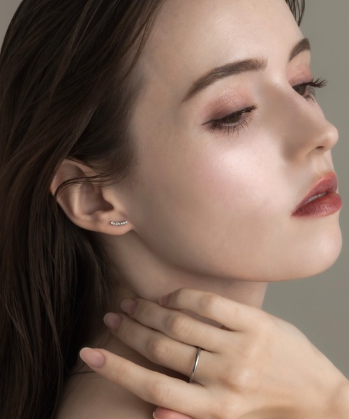 muku ピアス PIERCE/SMILE ZIRCONIA レディース : ZOZOTOWN Yahoo!店