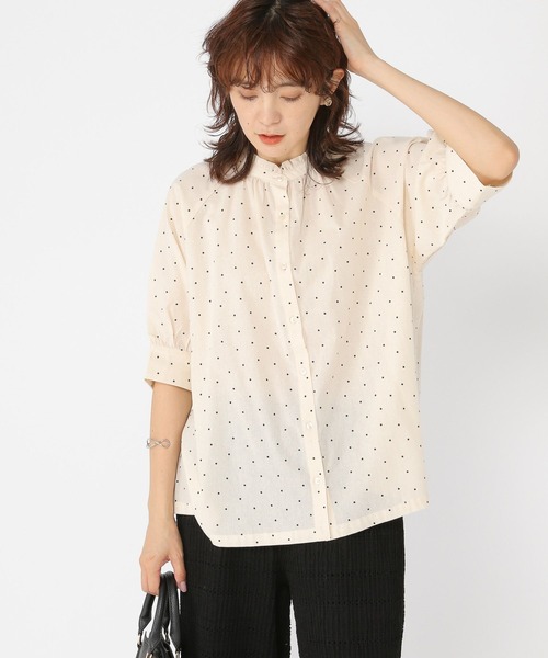 「studio CLIP」 7分袖ブラウス LARGE ライトグレー レディース_画像8