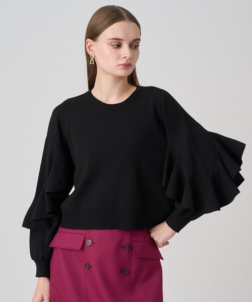 ANAYI（アナイ） ニット セーター カスケードスリーブ プルオーバー