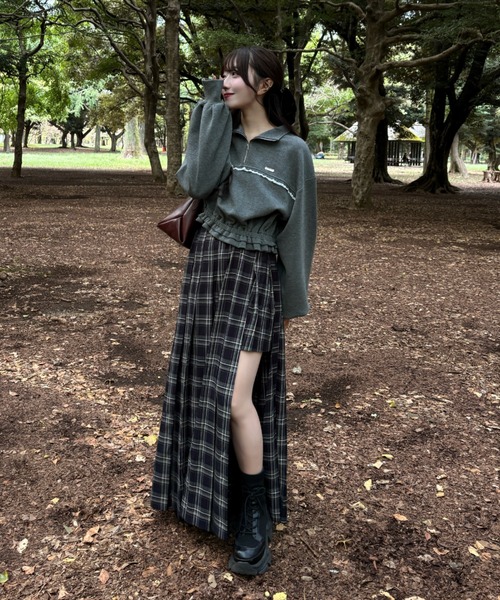mellowneon（メロウネオン） スカート チェックパンツプリーツスカート