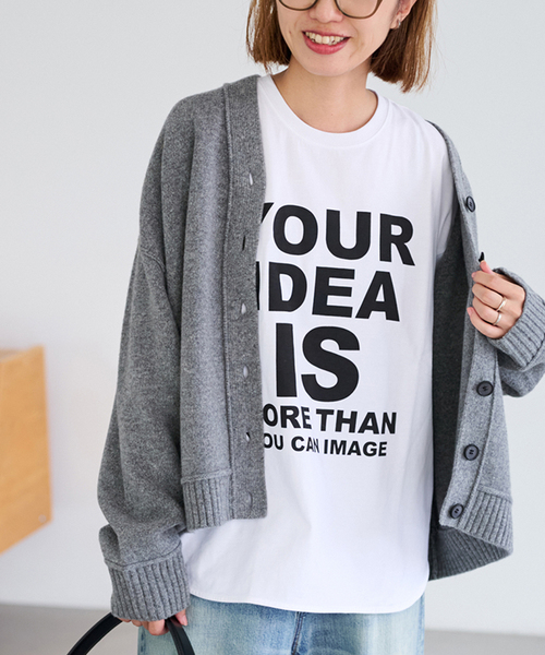 FRAMeWORK コラボ　ロゴ　ロンT FRAMeWORK tシャツ 「WEB限定 / 追加」ロゴロンTee レディース