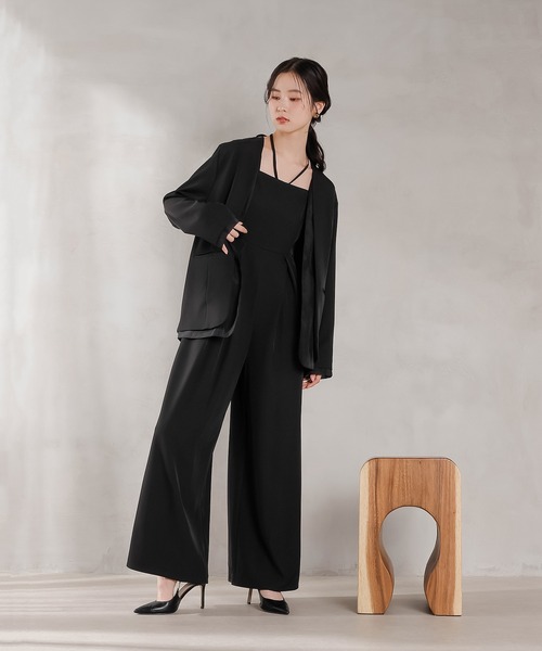 Kana パンツドレス フロントシアージャケット ワイドパンツ