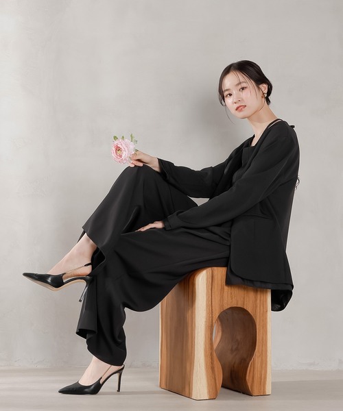 Kana パンツドレス フロントシアージャケット ワイドパンツ
