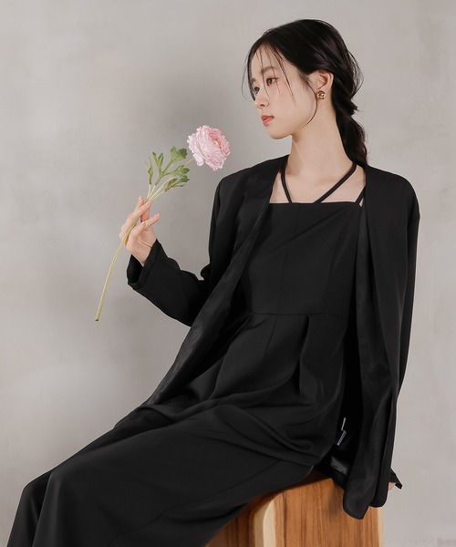 Kana パンツドレス フロントシアージャケット ワイドパンツ