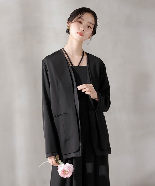 Kana パンツドレス フロントシアージャケット ワイドパンツ