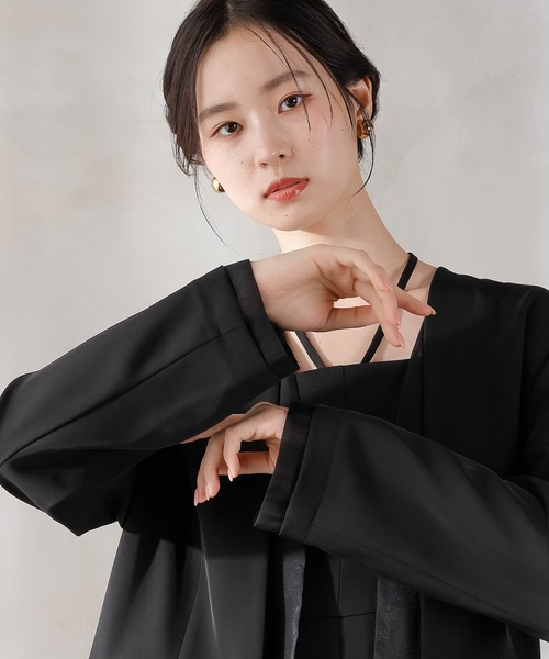 Kana パンツドレス フロントシアージャケット ワイドパンツ