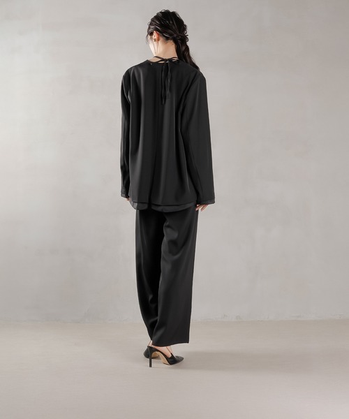 Kana パンツドレス フロントシアージャケット ワイドパンツ