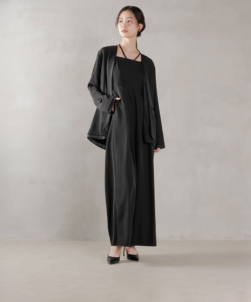 Kana パンツドレス フロントシアージャケット ワイドパンツ