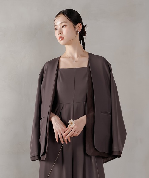 Kana パンツドレス フロントシアージャケット ワイドパンツ