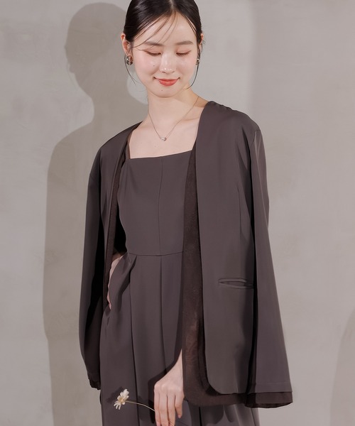 Kana パンツドレス フロントシアージャケット ワイドパンツ