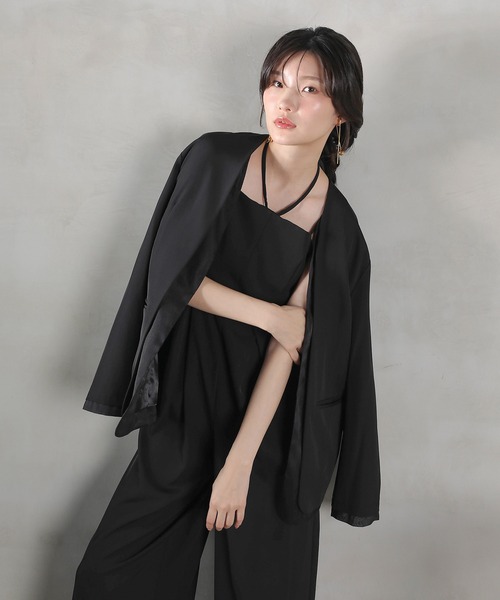 Kana パンツドレス フロントシアージャケット ワイドパンツ