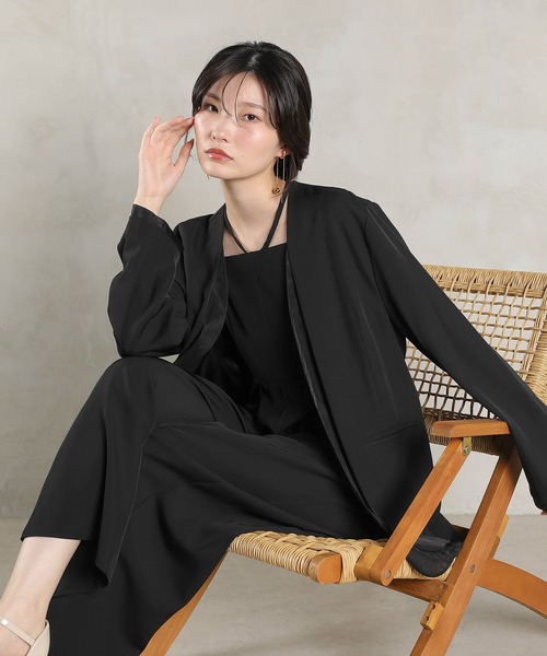 Kana パンツドレス フロントシアージャケット ワイドパンツ