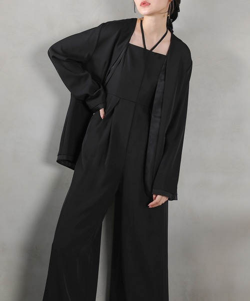 Kana パンツドレス フロントシアージャケット ワイドパンツ