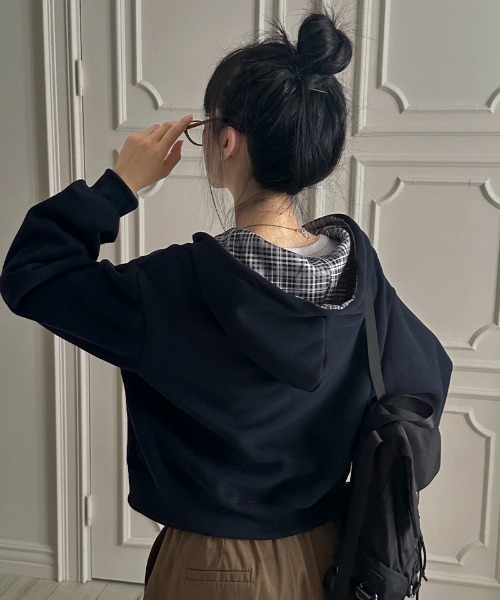 gossip!ロサンゼルス パーカー Y2K レトロ チェックパーカー /韓国っぽ