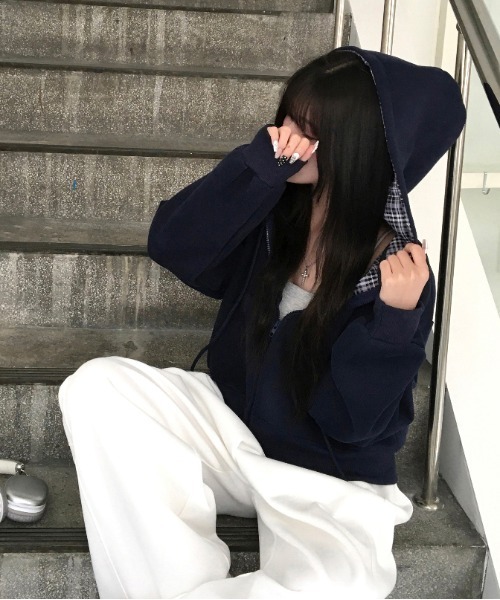 gossip!ロサンゼルス パーカー Y2K レトロ チェックパーカー /韓国っぽ